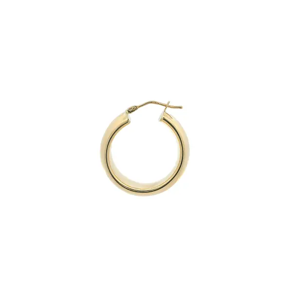 Breite Creolen aus 14K Gelbgold, Ø 27,30 mm