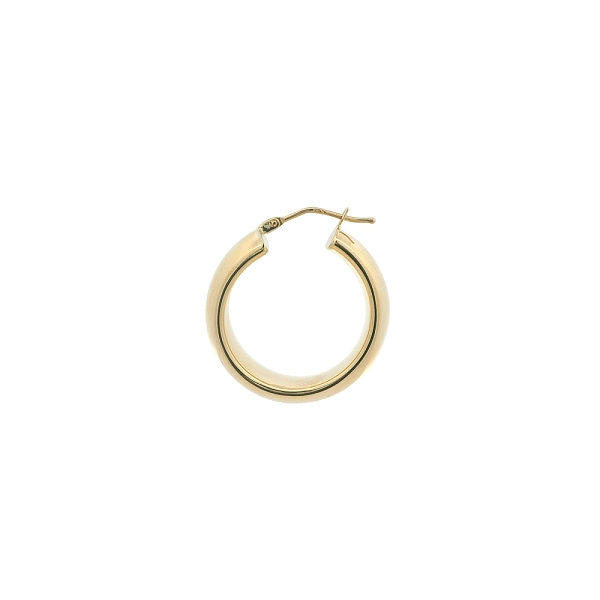 Breite Creolen aus 14K Gelbgold, Ø 27,30 mm
