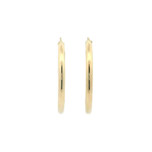 Feine Creolen aus 14K Gelbgold, Ø 46,80 mm