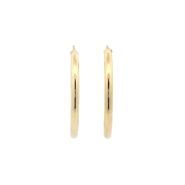 Feine Creolen aus 14K Gelbgold, Ø 46,80 mm
