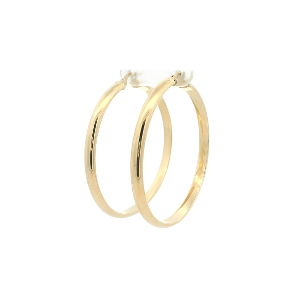 Feine Creolen aus 14K Gelbgold, Ø 46,80 mm