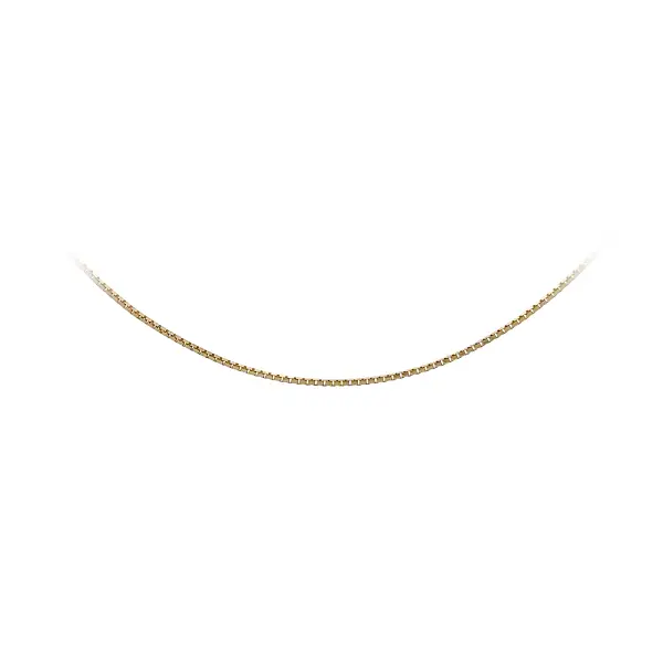 Boxkette aus 14K Gelbgold, 50 cm