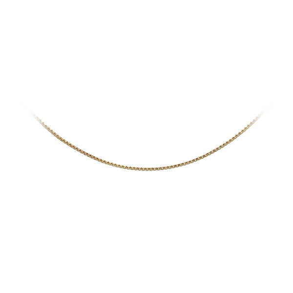 Boxkette aus 14K Gelbgold, 50 cm