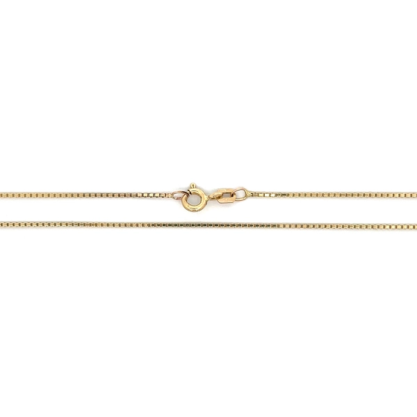 Boxkette aus 14K Gelbgold, 50 cm