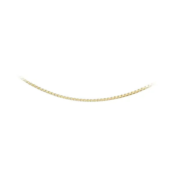 Boxkette aus 14K Gelbgold, 50 cm