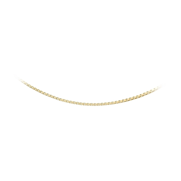 Boxkette aus 14K Gelbgold, 50 cm