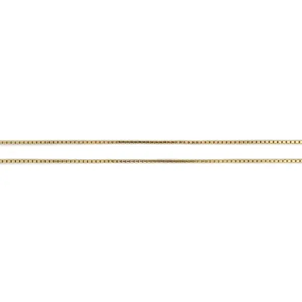 Boxkette aus 14K Gelbgold, 50 cm