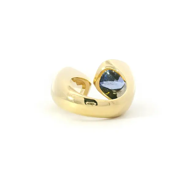Ring aus 18K Gelbgold mit Blauem und Gelbem Saphir