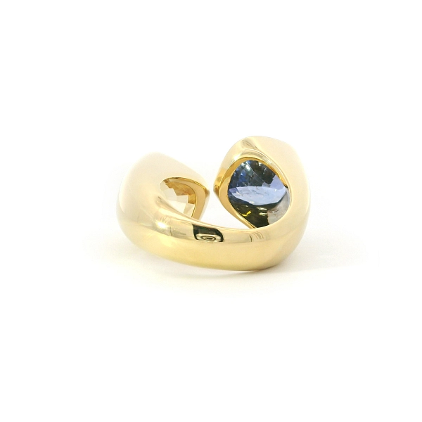 Ring aus 18K Gelbgold mit Blauem und Gelbem Saphir