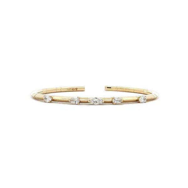 Diamant-Manschettenarmband aus 18kt Gelbgold, 0,79 ct