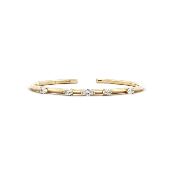 Diamant-Manschettenarmband aus 18kt Gelbgold, 0,79 ct