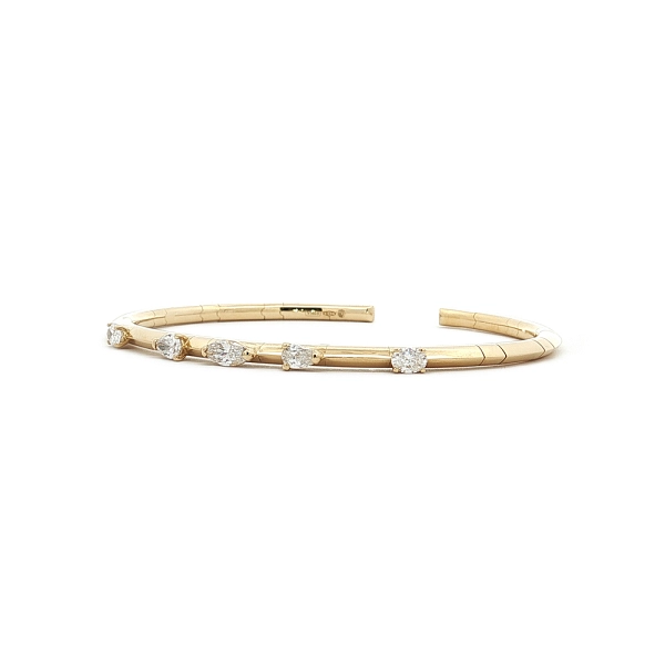 Diamant-Manschettenarmband aus 18kt Gelbgold, 0,79 ct