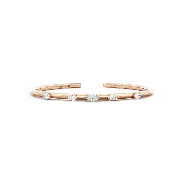 Diamant-Manschettenarmreif aus 18kt Roségold, 0,79 ct