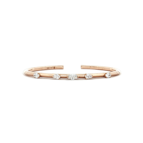 Diamant-Manschettenarmreif aus 18kt Roségold, 0,79 ct