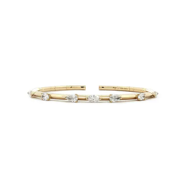 Diamant-Manschettenarmreif aus 18kt Gelbgold, 1,46 ct