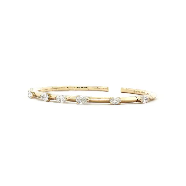 Diamant-Manschettenarmreif aus 18kt Gelbgold, 1,46 ct