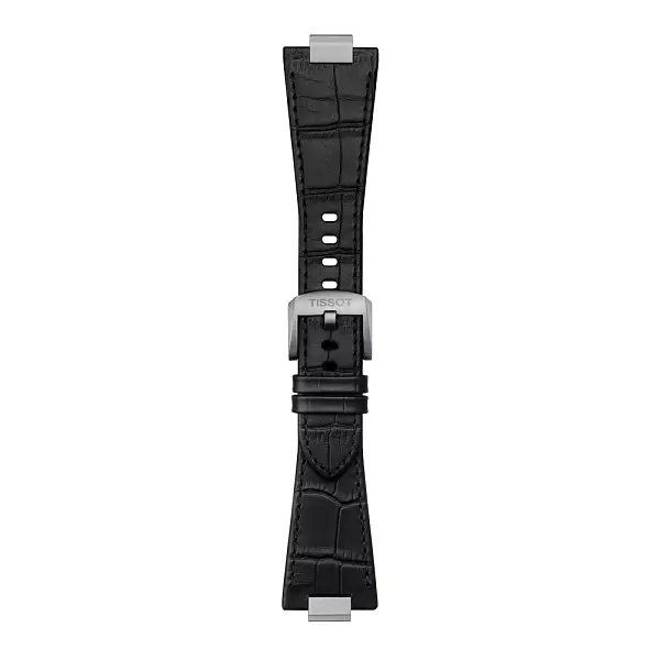 Schwarzes Tissot Lederarmband für PRX 40 mm T852.047.562