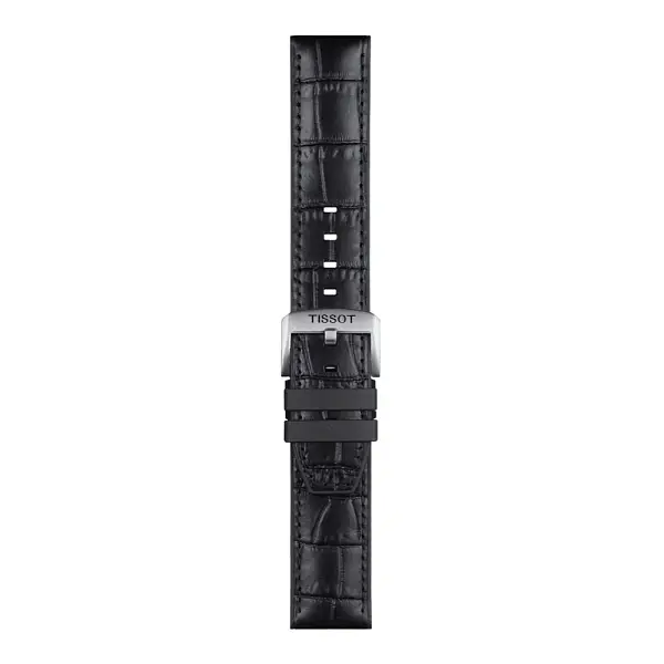 Tissot schwarzes kautschuk- und lederarmband 22 mm T852.046.761