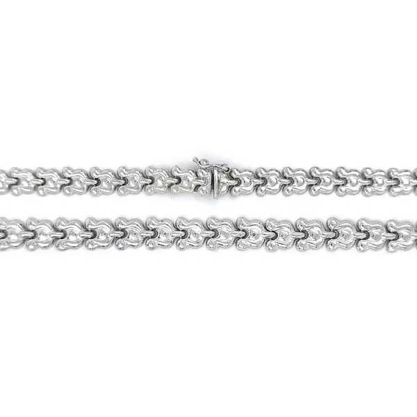 Damen halskette aus weißgold