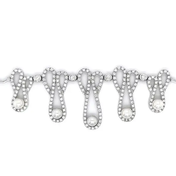 Damen halskette aus weißgold