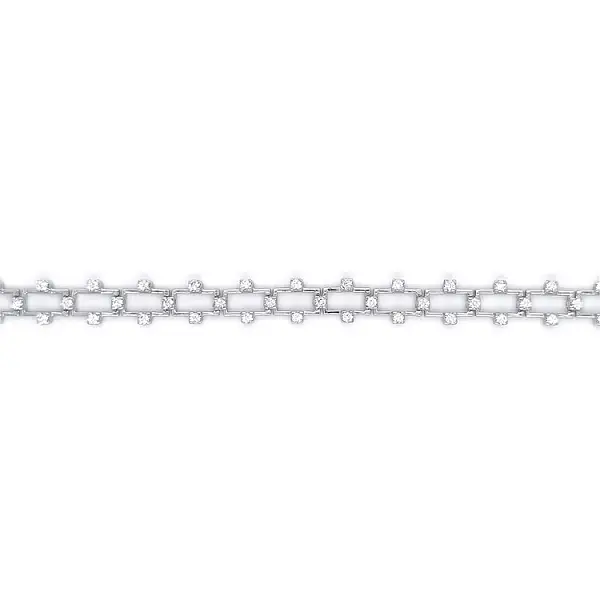 Damenhalskette aus Weißgold mit Zirkonia