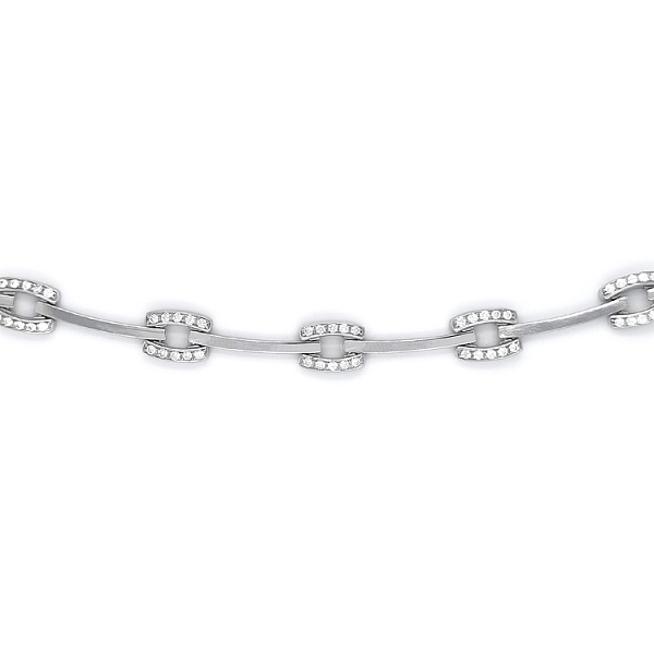 Damenhalskette aus Weißgold mit Zirkonia