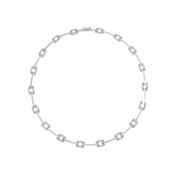 Damenhalskette aus Weißgold mit Zirkonia