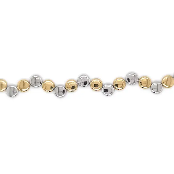 Elegante Damenhalskette aus bicolor Gold