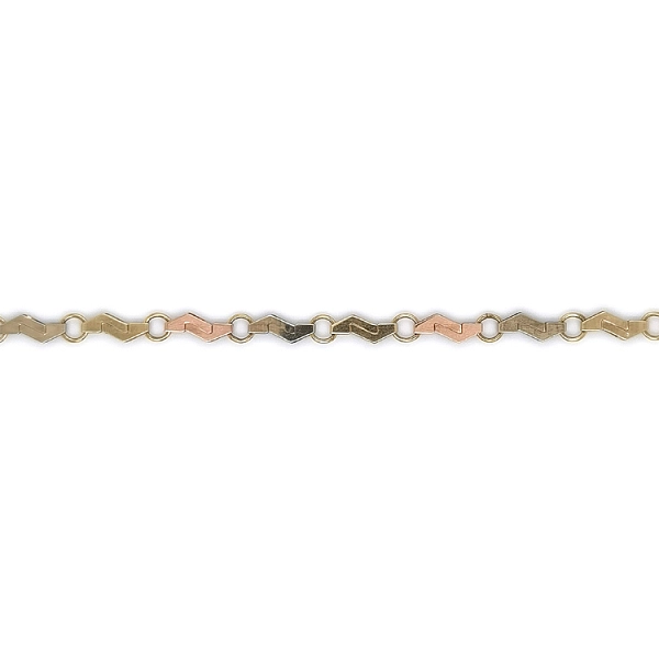 Elegante Damenhalskette aus bicolor Gold