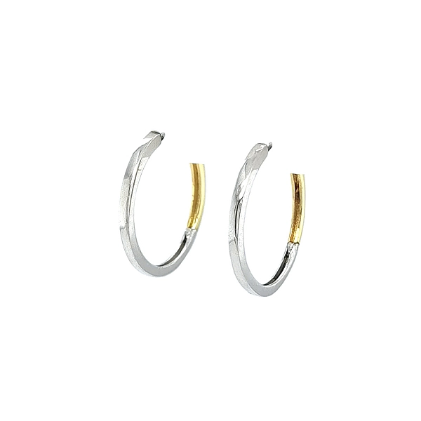 Elegante Creolen aus Bicolor-Gold