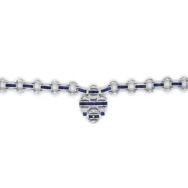 Weißgold-Halskette mit Swarovski-Kristallen