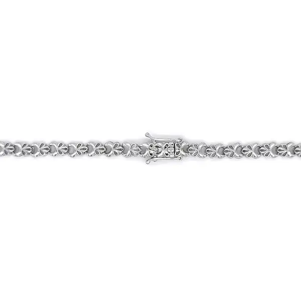 Weißgold-Halskette mit Swarovski-Kristallen