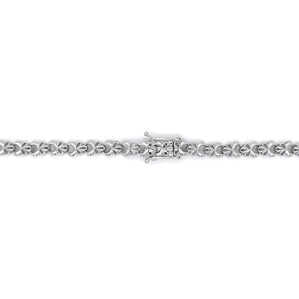 Weißgold-Halskette mit Swarovski-Kristallen