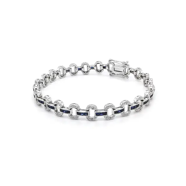 Elegantes Damenarmband aus Weißgold mit Swarovski-Kristallen