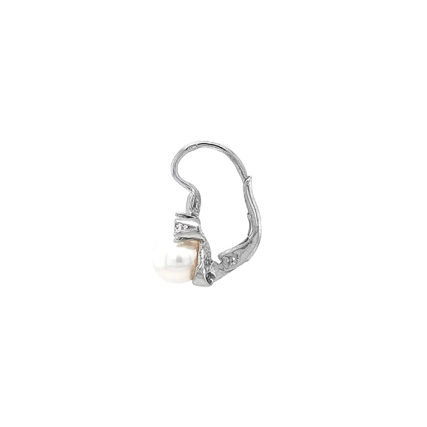 Elegante Ohrringe mit Perle und Zirkonia