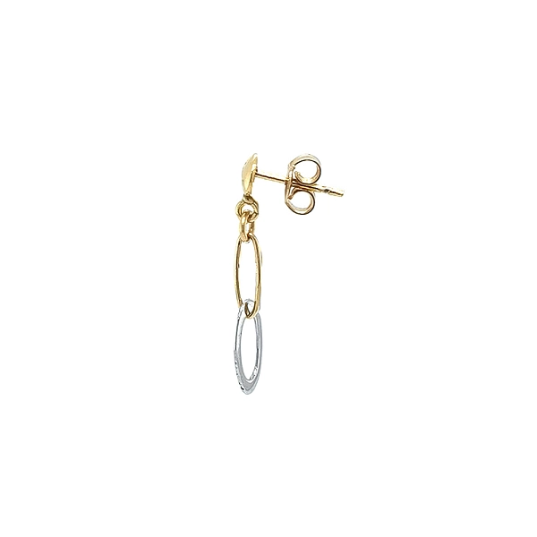 Elegante Hängeohrringe aus Bicolor-Gold
