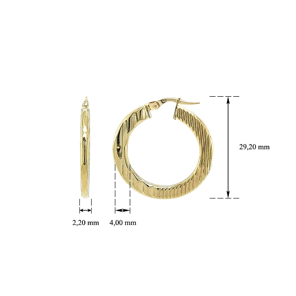 Elegante goldene Creolen
