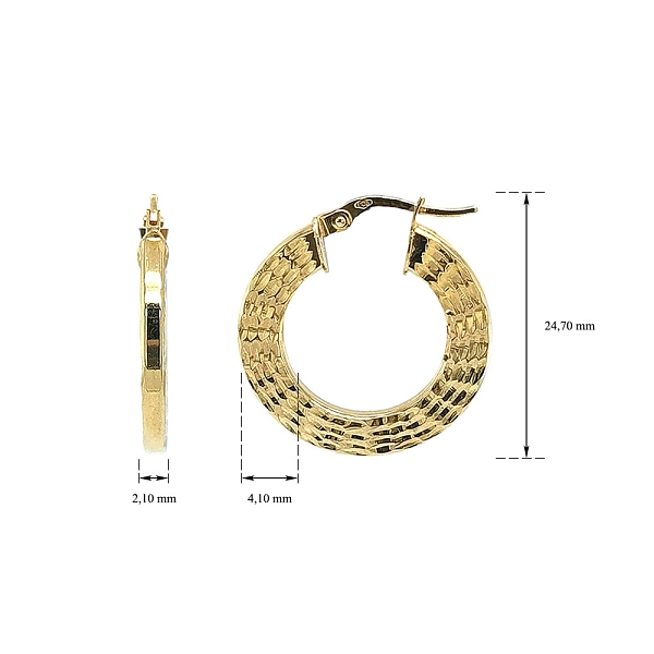 Elegante goldene Creolen
