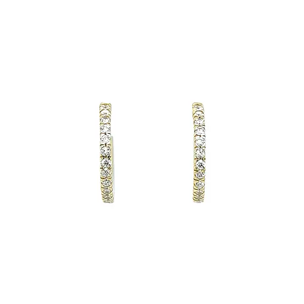 Elegante goldene Creolen mit Zirkonia
