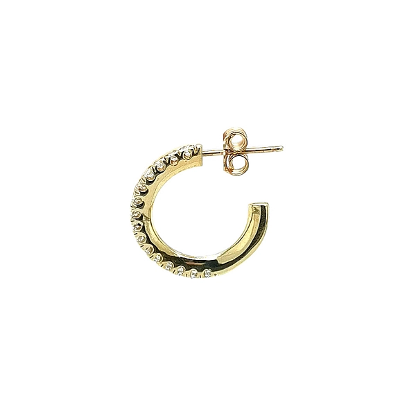 Elegante goldene Creolen mit Zirkonia