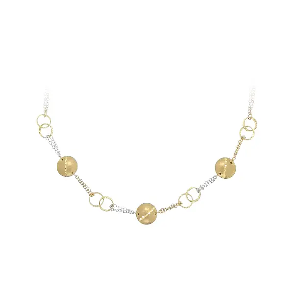 Exklusive Damen-Goldkette mit Kreis-Motiven