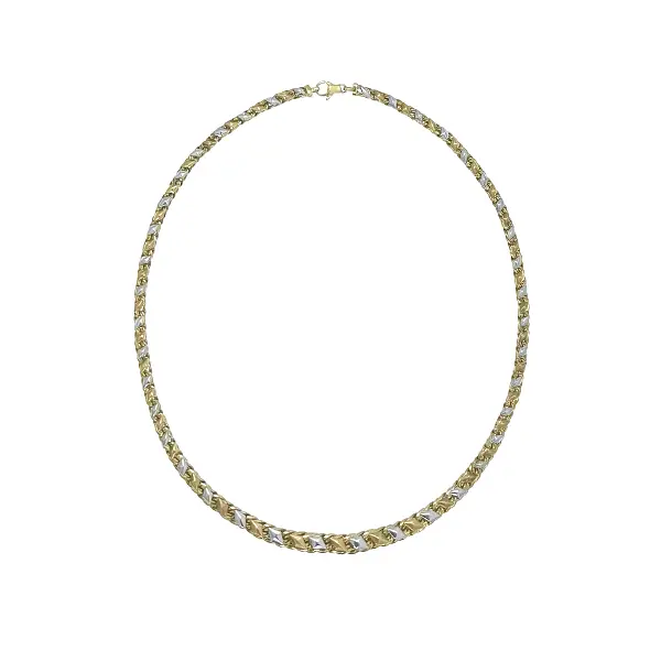 Elegante Damenkette aus Gelb- und Weißgold