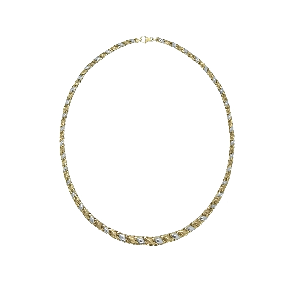Elegante Damenkette aus Gelb- und Weißgold