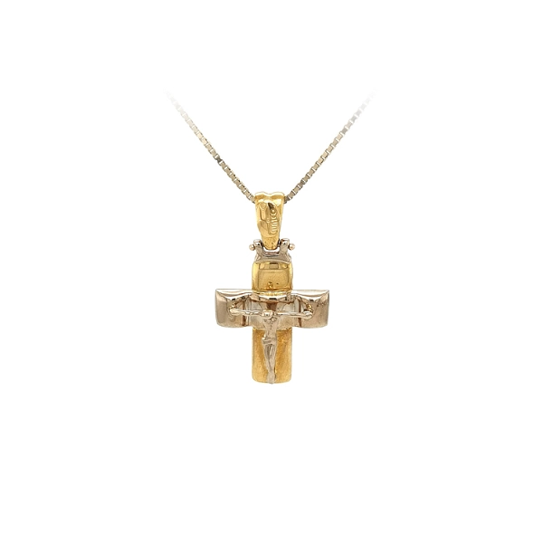 Exklusiver goldener Kreuzanhänger mit Jesus Christus