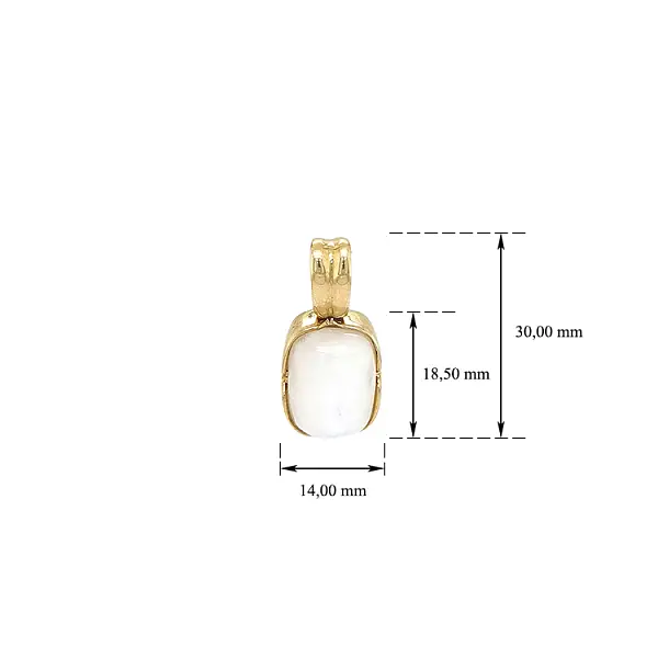 Exklusiver Goldanhänger mit Perlmutt