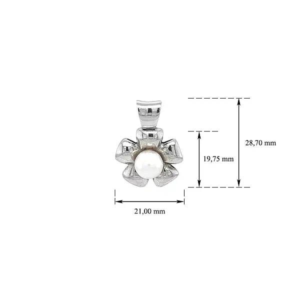 Exklusiver Weißgoldanhänger mit Perle
