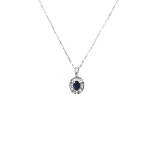 Exklusive Goldkette mit Saphir und Diamanten