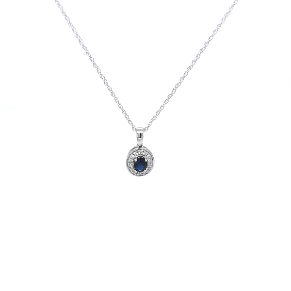 Exklusive Goldkette mit Saphir und Diamanten