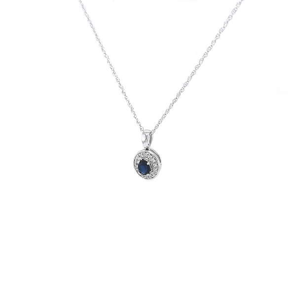 Exklusive Goldkette mit Saphir und Diamanten