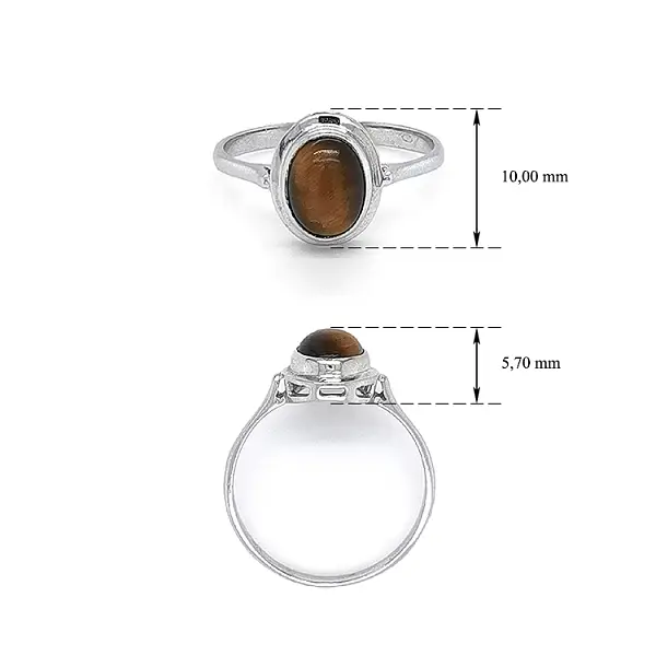 Exklusiver Goldring mit Tigerauge